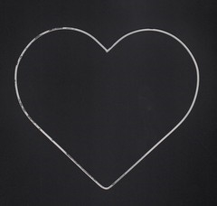 Hjerte i Metal farve hvid